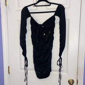 CBR Black Glitter Long Sleeve Dress